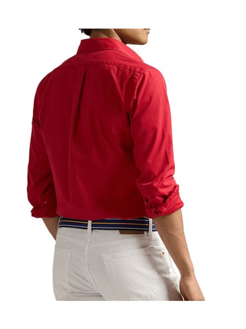 camicia uomo custom fit cotone rosso POLO RALPH LAUREN | 710937993012